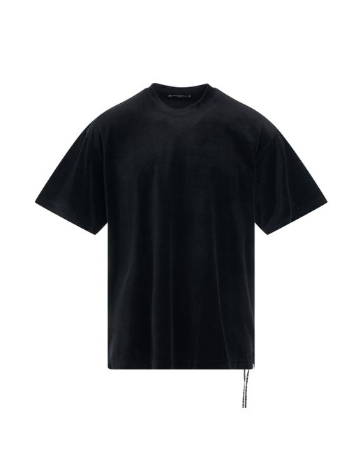 Mastermind Japan Black Velour T-Shirt, Short Sleeves, , 100% Cotton, Size: Medium for men
