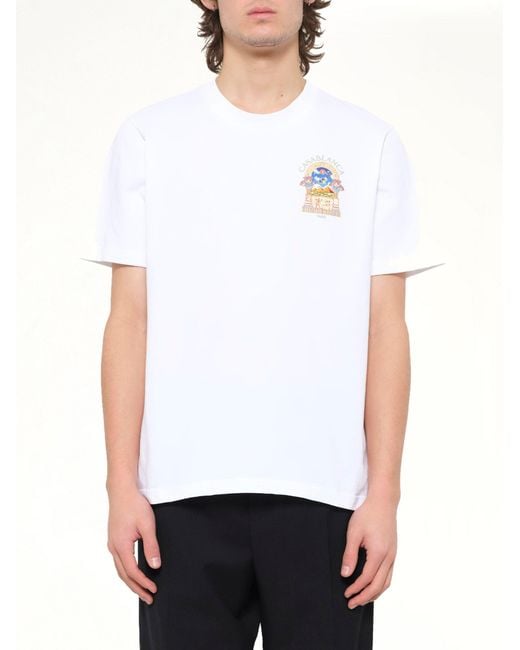 Casablanca White Egyptian Arch Classic T-Shirt for men