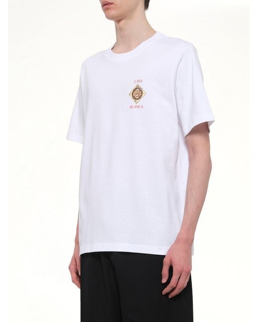 Casablanca White Plafond Orne De Musique Classic T-Shirt for men