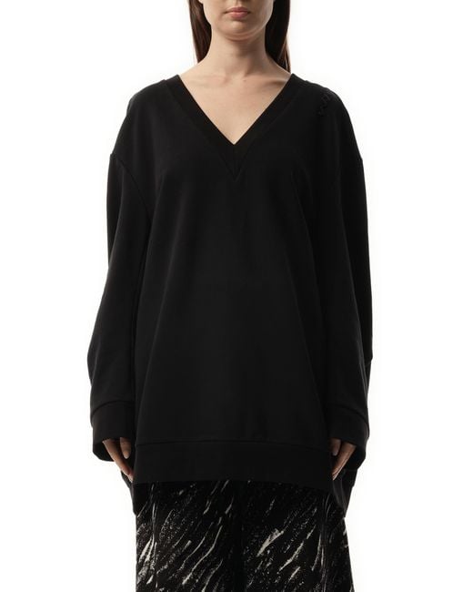 Marni Black Oversized Sweatshirt Dress