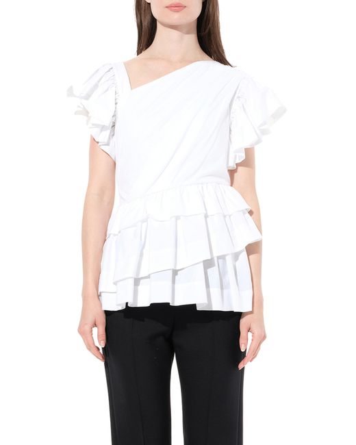 McQueen White Shoulder Top