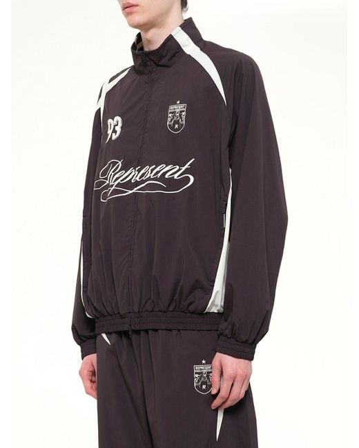Represent Gray Woven Track Star Jacket for men