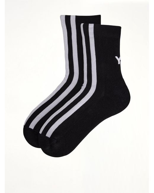 Y-3 Black Stripe Socks for men
