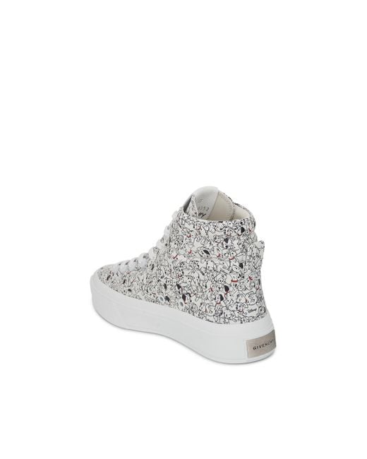 Givenchy Gray Disney 101 Dalmatians City High Sneakers, /, 100% Leather
