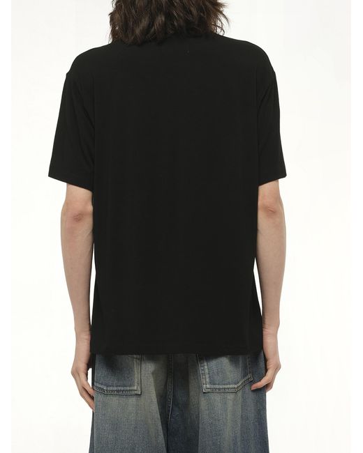 Doublet Black Big Japanese Neon Paint Fan Service T-Shirt, 100% Polyester, Size: Small for men