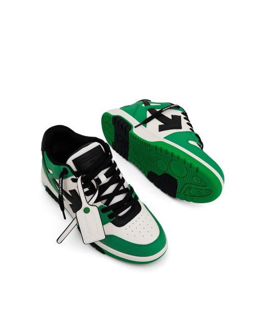 Off-White c/o Virgil Abloh Green Off- Out Of Office Calf Leather Sneakers, /, 100% Rubber for men