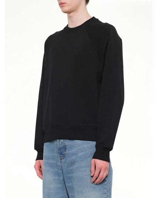 AMI Black Small Embossed Adc Sweatshirt for men