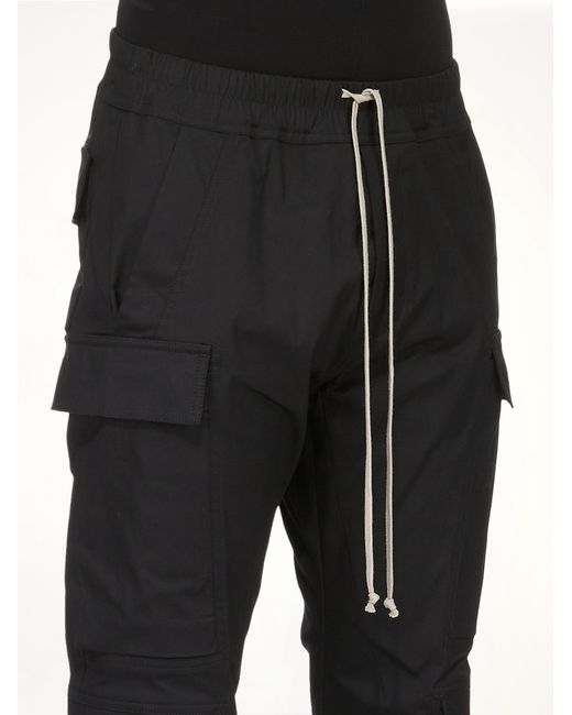 Rick Owens Black Mastodon Megacargo, 100% Cotton for men