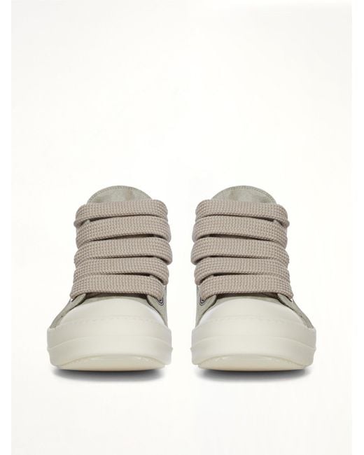 Rick Owens White Jumbolace Low Sneakes for men