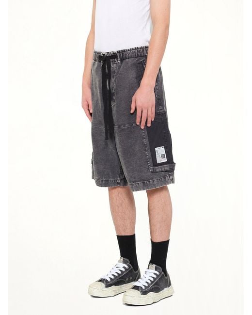 Maison Mihara Yasuhiro Gray Damaged Cargo Short Pants for men