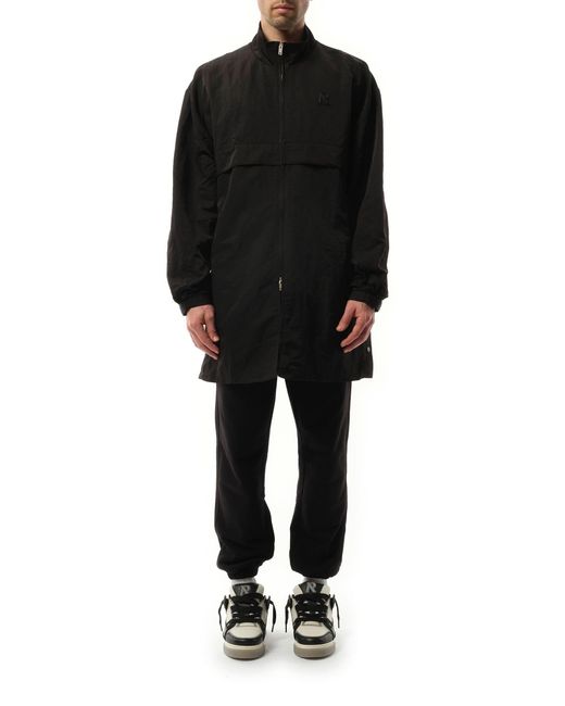 Represent Black Nylon Track Jacket, 100% Nylon, Size: Large for men