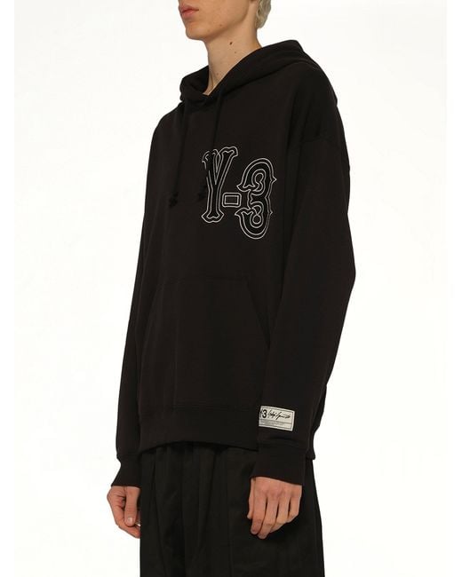 Y-3 Black Elite 5 Graphics Hoodie for men
