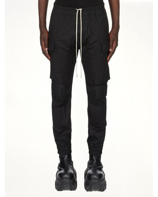 Rick Owens Black Mastodon Megacargo, 100% Cotton for men