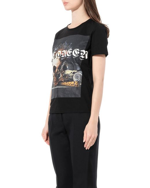 Alexander McQueen Black Still Life Skull T-Shirt, 100% Cotton