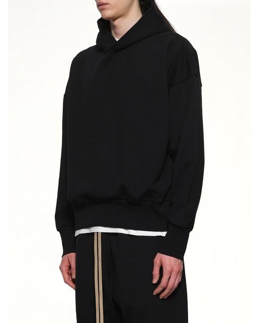 Fear Of God Black Logo Hoodie for men