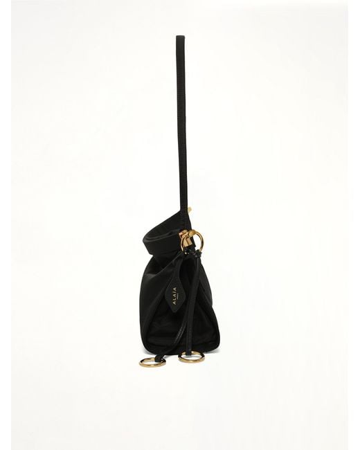 Alaïa White Le Click East West Nylon Shoulder Bag