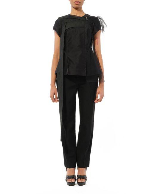 Rick Owens Black Woven Jacket, 100% Leather