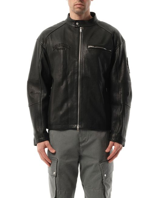 Represent Black Belstaff Leather Race Jacket for men