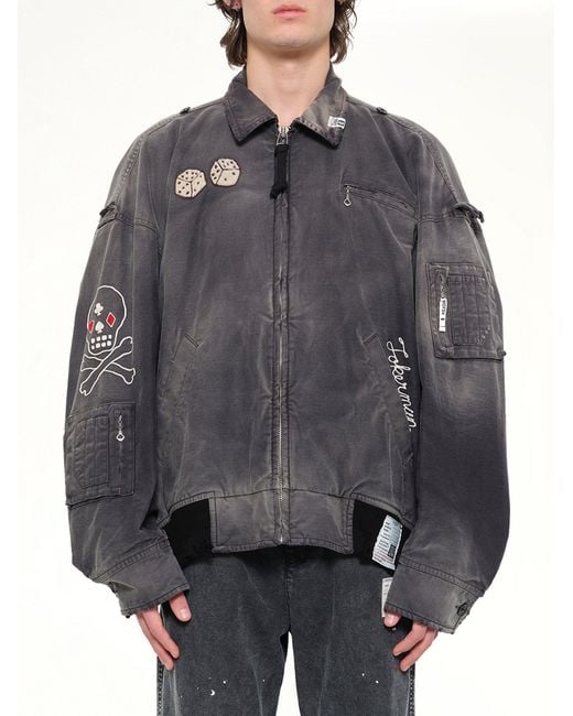 Maison Mihara Yasuhiro Gray Sun Faded Military Jacket for men