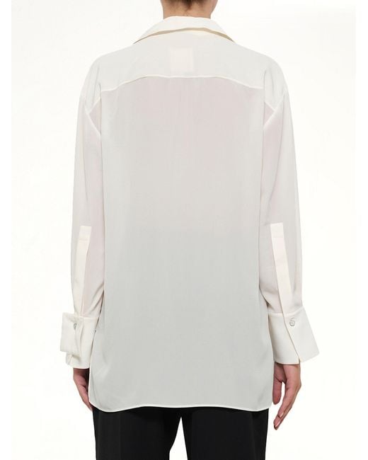 Givenchy White Cut Out Tailoring Shirt