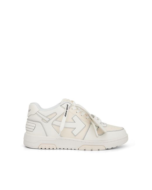 Off-White c/o Virgil Abloh White Off- Out Of Office Calf Leather Sneakers, Cream/, 100% Rubber for men