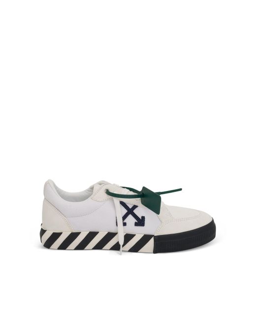 Womens Trainers Off-White c/o Virgil Abloh Trainers Off-White c/o Virgil Abloh Canvas White Vulcanized Low Sneakers in Black 