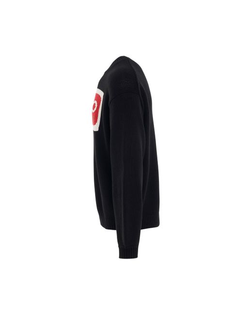 KENZO Black Paris Logo Jumper, Long Sleeves, , 100% Cotton for men