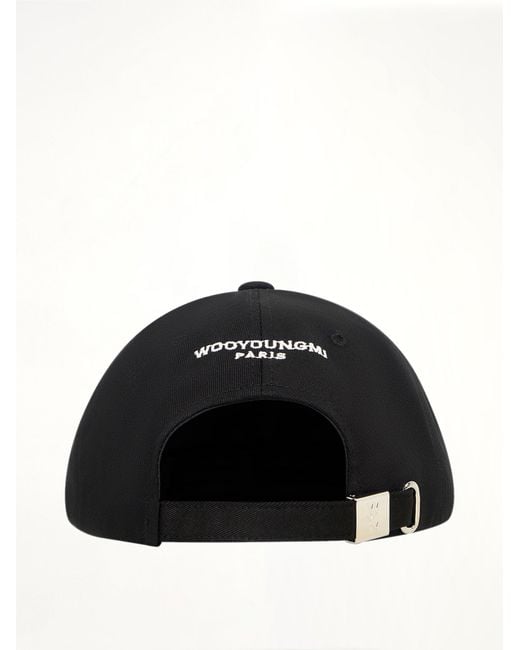 Wooyoungmi Black Wym Embroidery Cap for men