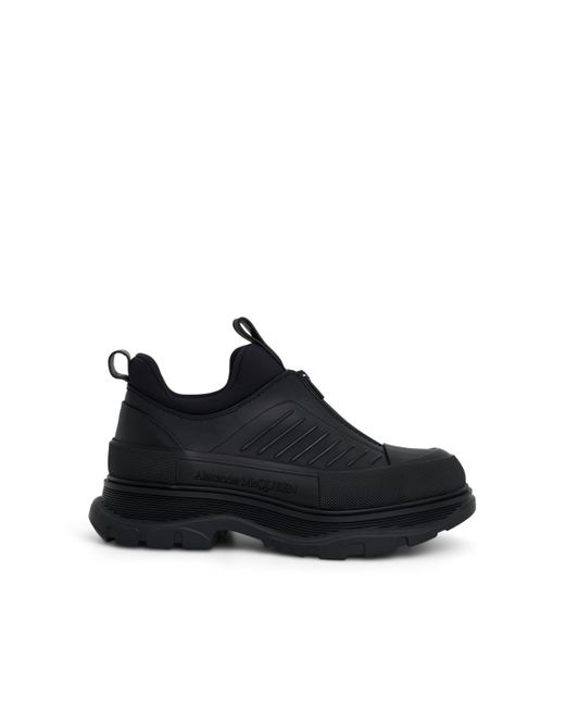 Alexander McQueen Black Tread Slick Lace-Up Shoes, , 100% Rubber for men