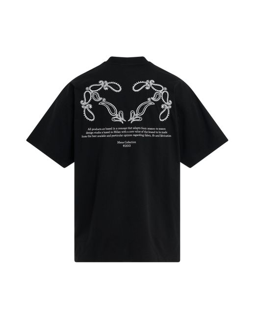 Off-White c/o Virgil Abloh Black Off- Bandana Half Arrow Oversized T-Shirt, Short Sleeves, /, 100% Cotton for men