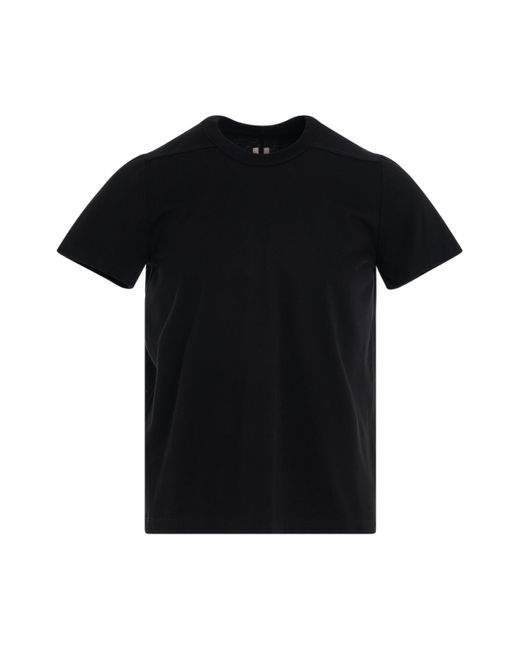 Rick Owens Black Short Level T-Shirt, Short Sleeves, , 100% Cotton, Size: Large for men