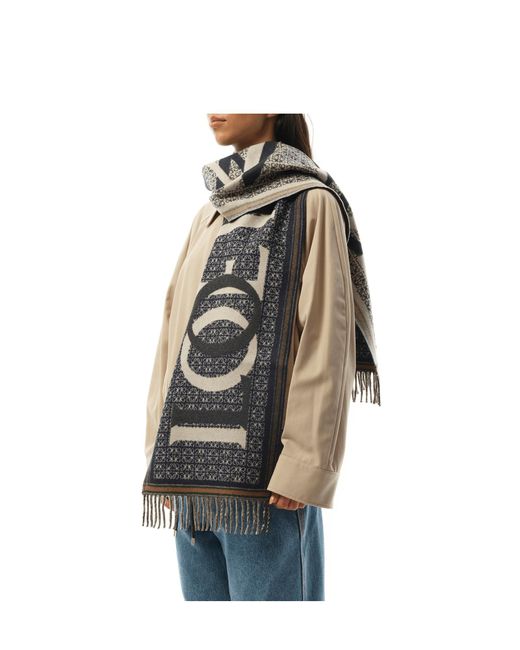 Loewe Multicolor Love Scarf, 100% Wool