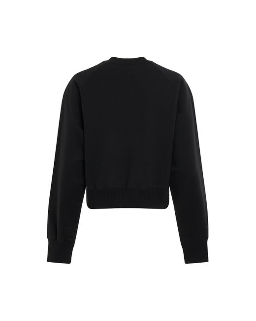 Sacai Black S Sweat Jersey Pullover, Long Sleeves, , 100% Cotton
