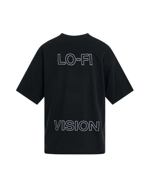 Maison Mihara Yasuhiro Black Nasa Printed T-Shirt, Round Neck, Short Sleeves, , 100% Cotton for men