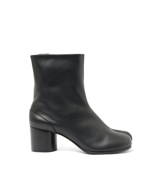 Maison Margiela Black Tabi Ankle Boots 6Cm, 100% Calf Leather