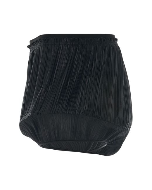 Givenchy Black Pleated Structured Shorts