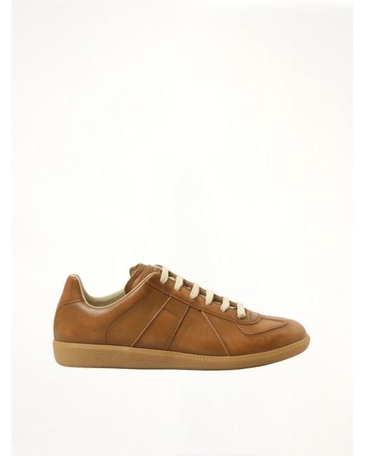 Maison Margiela Brown Vegetable Dyed Replica Sneakers, 100% Cotton for men