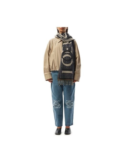 Loewe Multicolor Love Scarf, 100% Wool