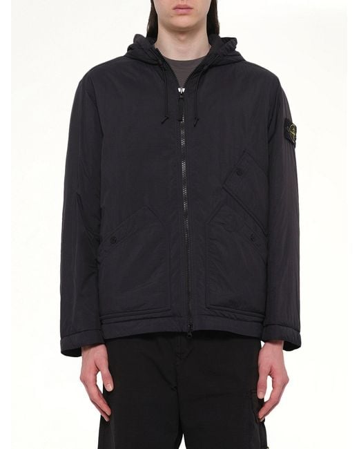 Stone Island Blue 4100018 Ripstop Short Parka for men