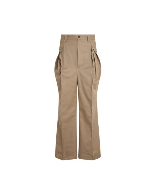 Maison Margiela Natural Four-Stitch Straight Pants, , 100% Cotton for men