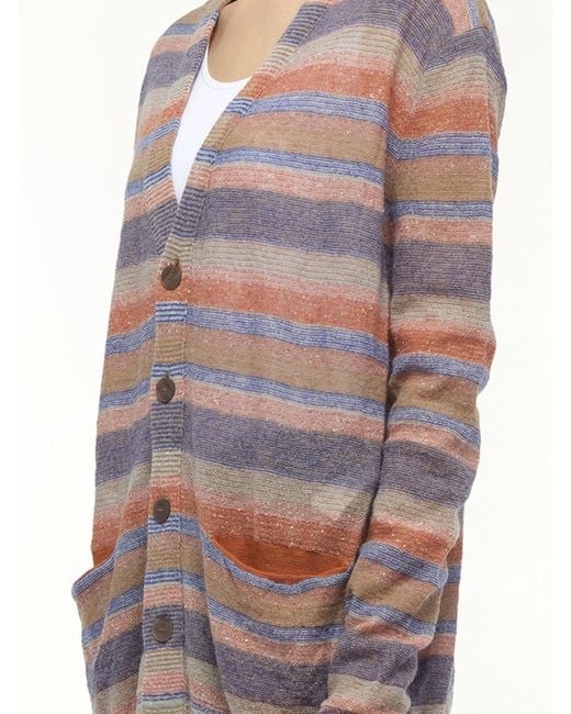 Loewe Gray X Paula Stripe Cardigancolour, Size: Small