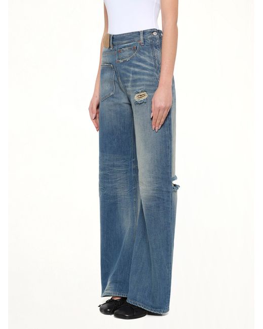 MM6 by Maison Margiela Blue Pants 5 Pockets