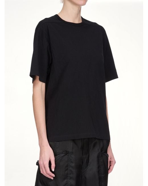 Rick Owens Black Brad T, Short Sleeves, 100% Cotton