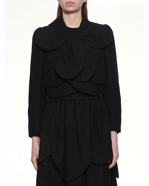 Noir Kei Ninomiya Black Flower Petal Jacket