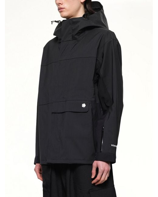 vowels Black Shell Jacket for men
