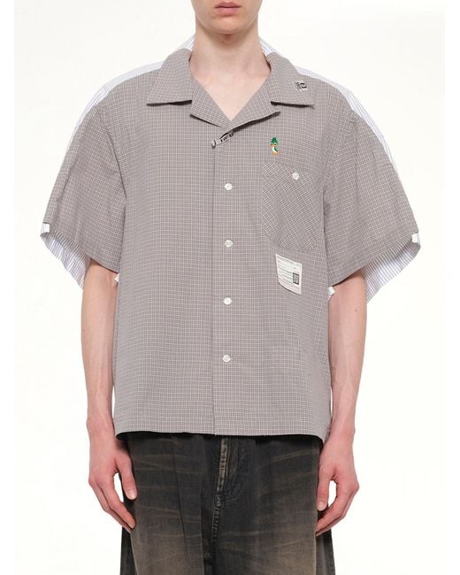 Maison Mihara Yasuhiro Gray Combined Shirts for men