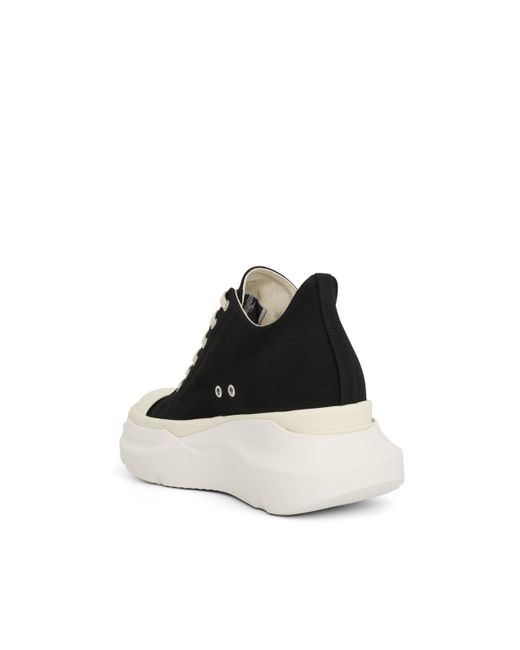 Rick Owens Black Abstract Low Top Sneakers, /Milk, 100% Rubber for men