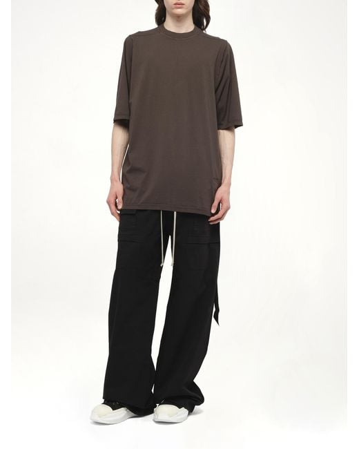 Rick Owens Gray Jumbo Ss T-Shirt, Short Sleeves, 100% Cotton for men
