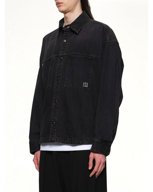 Wooyoungmi Blue Double Pocket Denim Shirt for men
