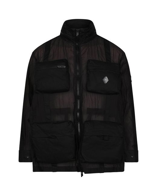 A_COLD_WALL* Black Filament M65 Jacket, Long Sleeves, 100% Nylon, Size: Medium for men